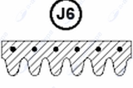 Ремень 1280 J6 EL 1.11.029.24  белый