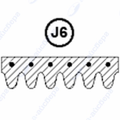 Ремень 1196 J6 EL WN262