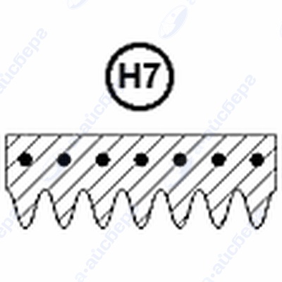 Ремень 1192 H7 Electrolux 1290775509 1.11.000.88 HIHNA L1192 (WH 1430)